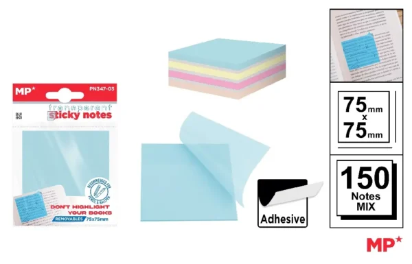 MP NOTE ADESIVE TRASPARENTI 75X75MM 150F