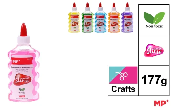 MP COLLA C/GLITTER COL.ASS.  TRASPARENTI 177ML