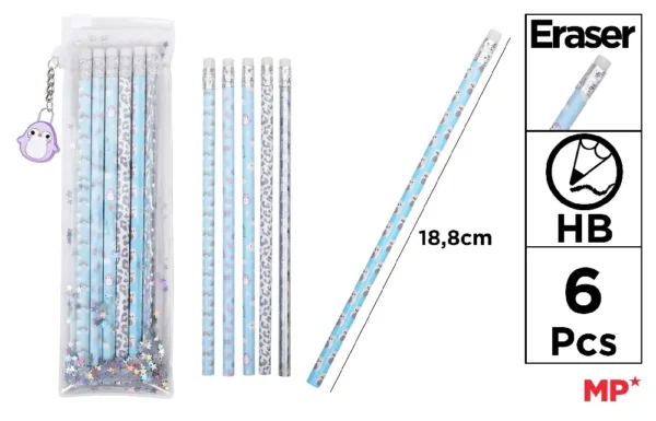 MP MATITE CON GOMMA IN ASTUCCIO FANTASIA