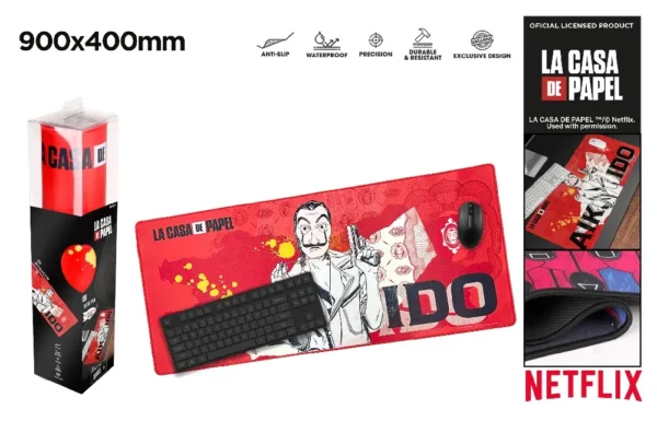 NETFLIX TAPPETINO DA SCRIVANIA 90x40 cm x 4 mm.
