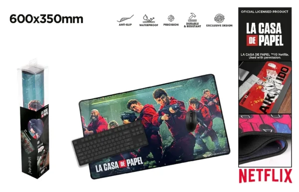 NETFLIX TAPPETINO DA SCRIVANIA 60x35 cm x 3 mm.
