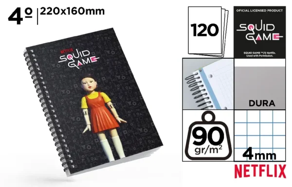 NETFLIX NOTEBOOK SPIRALATO 4º 90 g 120 Fogli
