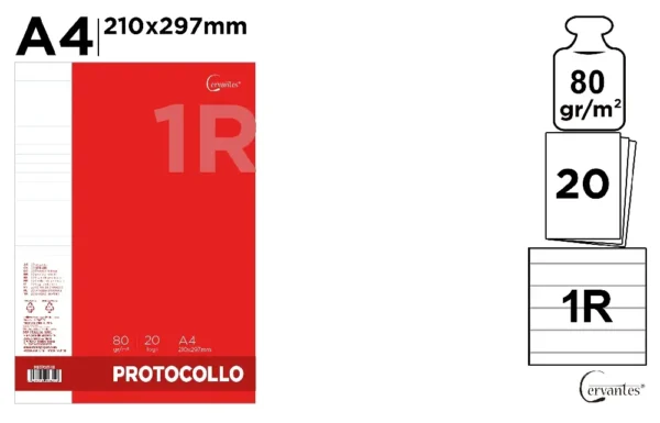CERVANTES PROTOCOLLO 80G 20FF A4 1R