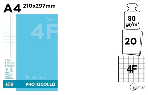 CERVANTES PROTOCOLLO 80G 20FF A4 4F