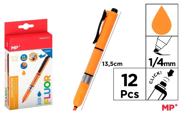 MP EVIDENZIATORE SCATTO 1-4MM ARANCIONE FLUO