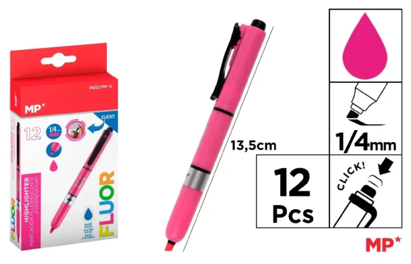 MP EVIDENZIATORE SCATTO 1-4MM ROSA FLUO