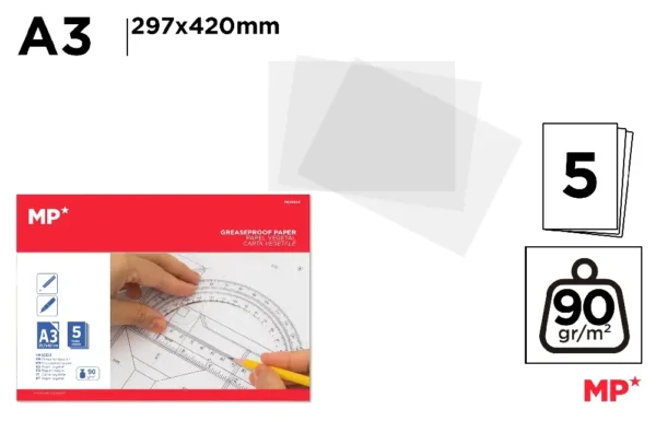MP CARTA VEGETALE A3 90G 5F
