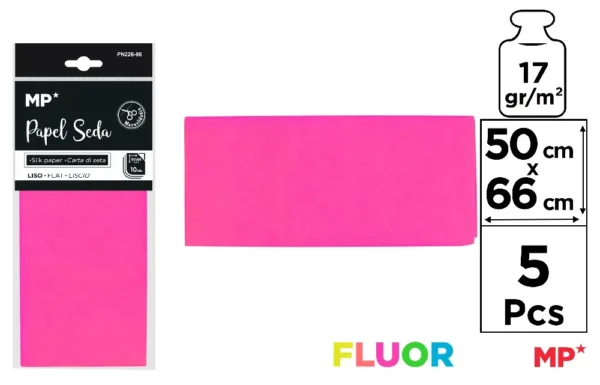 MP CARTA VELINA FLUO 60X50CM 17G FUCSIA