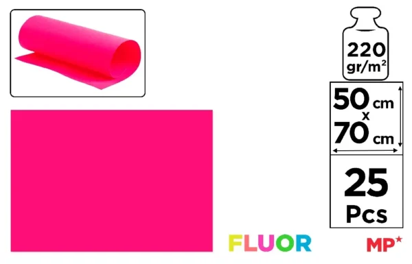 MP CARTONCINO 70X50CM 220G FUCSIA FLUO
