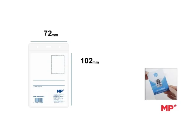 MP PORTA BADGE VERTICALE 102X72MM