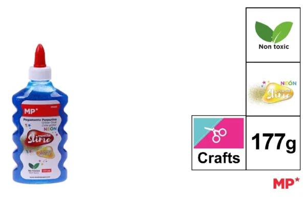 MP COLLA GLITTER COL. NEON 177ML BLU