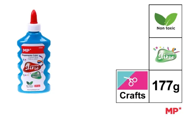 MP COLLA COL. FLUO 177ML AZZURRO