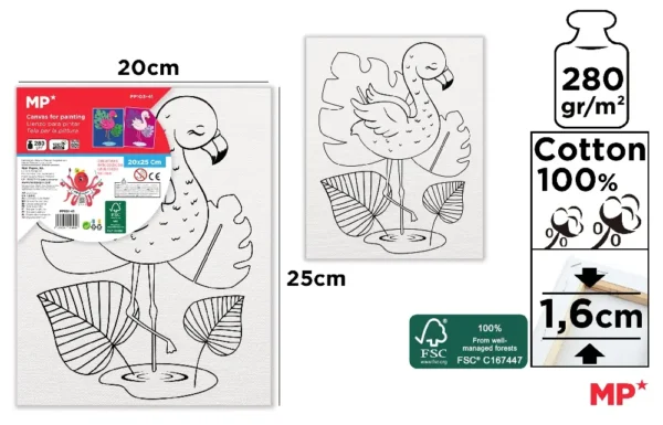 MP TELA PER BAMBINI DA COLORARE - FENICOTTERO
