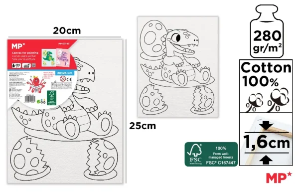 MP TELA PER BAMBINI DA COLORARE - DINOSAURO