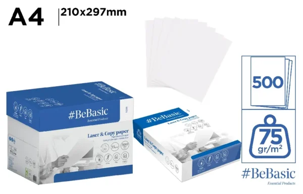 BE BASIC CARTA PER STAMPANTE A4 75G 500FF
