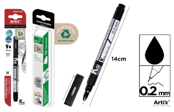 MP PENNARELLO CALIBRATO 0.2MM NERO