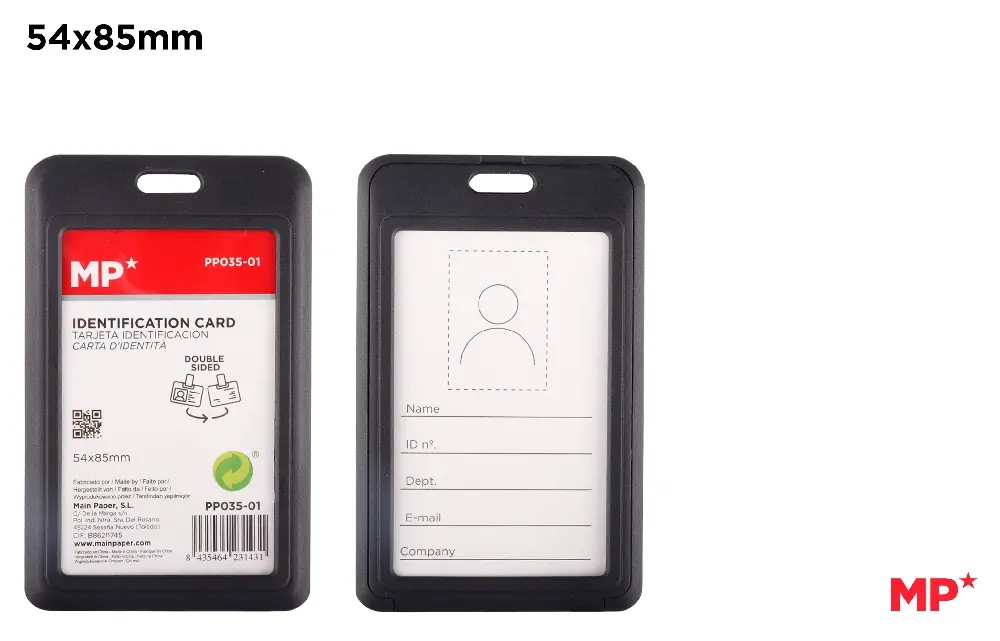 MP PORTABADGE RIGIDO ORIZZONTALE 117X69.9MM NERO