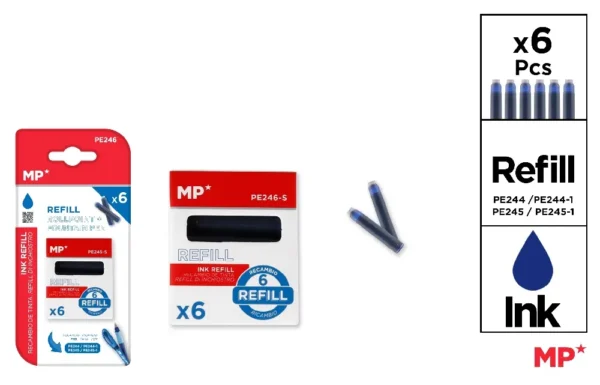 MP RICARICA D'INCHIOSTRO BLU 3.4MM CONF. 6PZ
