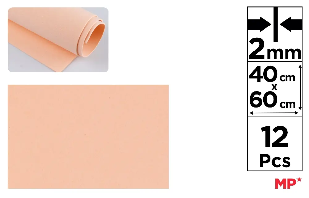 MP GOMMA EVA 60X40CM SP 2MM SEPPIA