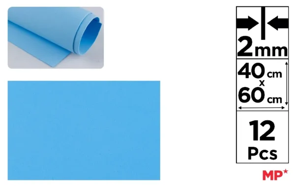 MP GOMMA EVA 60X40CM SP 2MM AZZURRO