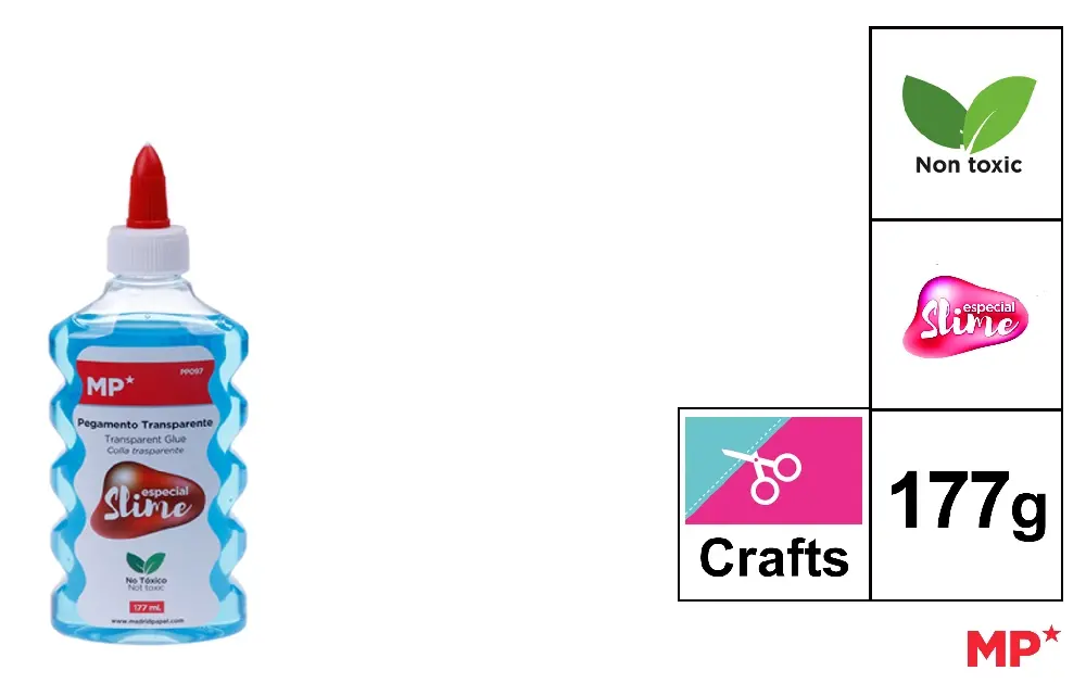 MP COLLA COL. TRASPARENTE 177ML AZZURRO