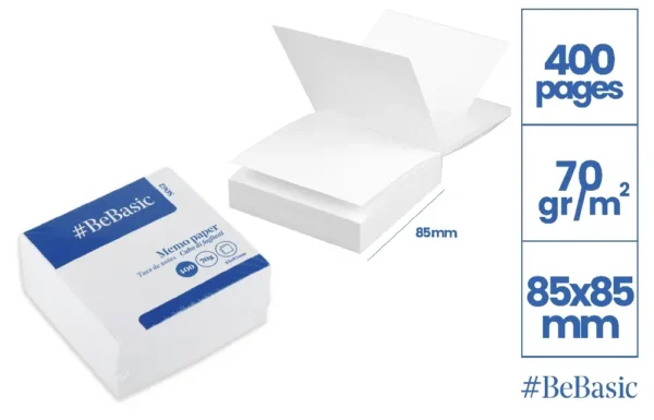 BEBASIC CUBO NOTES 85X85MM 400 FOGLI