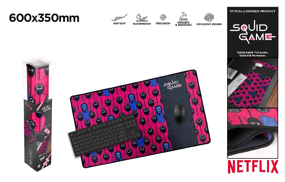 NETFLIX TAPPETO DA DESK 60x35 cm x 3 mm.
