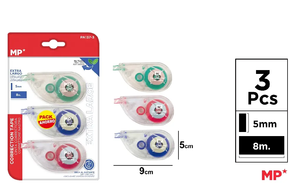 MP CORRETTORE A NASTRO 5MM X 8M 3PZ