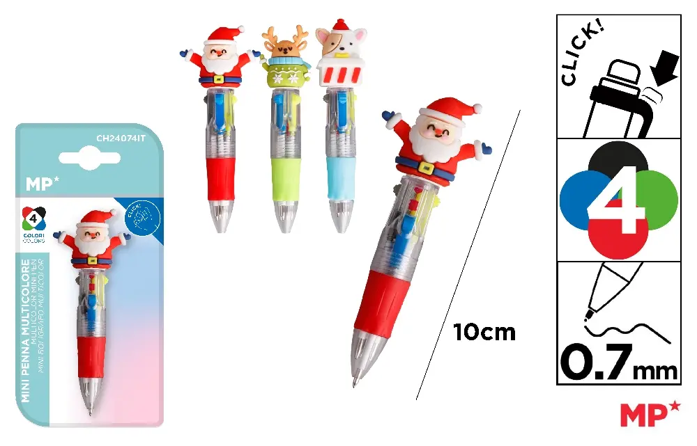 MP MINI PENNE SFERA QUADRICOLORE 0,7MM