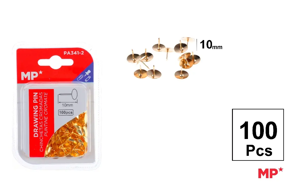 MP PUNTINE METALLICHE 10MM 100PZ ORO