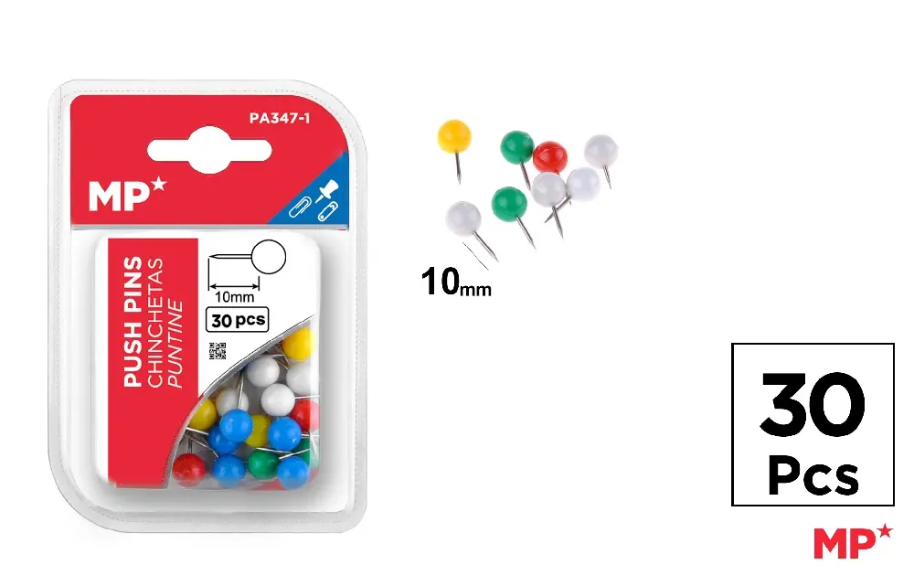 MP SPILLI CARTOGRAFICI SFERA 10MM 30PZ COL. ASS.