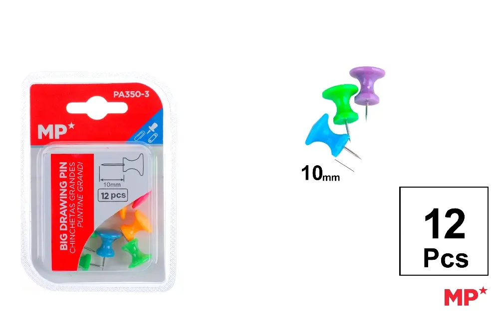 MP SPILLI CARTOGRAFICI 10MM 12PZ COL. ASS. FLUO