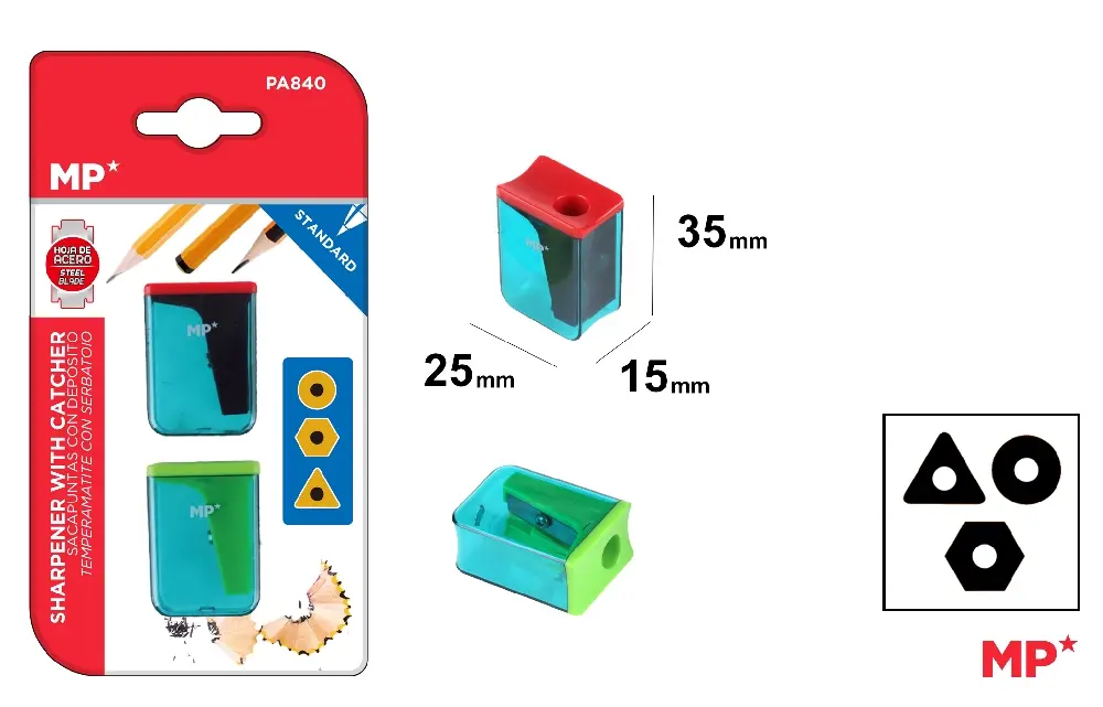 MP TEMPERAMATITE DOPPIO FORO CON SERBATOIO 35MM CO