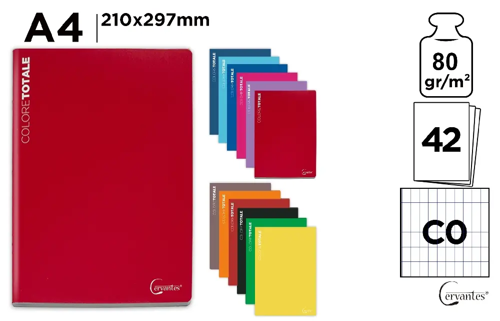 CERVANTES MAXI QUADERNO 42FF/80GR CO