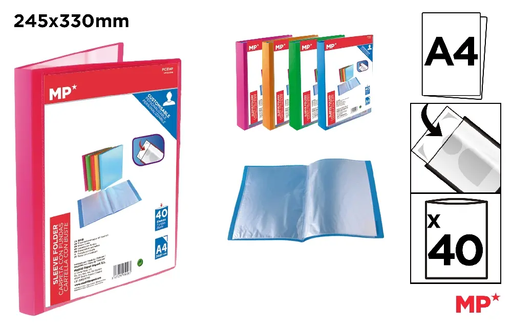 MP PORTALISTINI PERSONALIZZABILE A4 40 BUSTE COL.