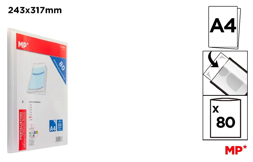 MP PORTALISTINO PERSONALIZZABILE 80 BUSTE