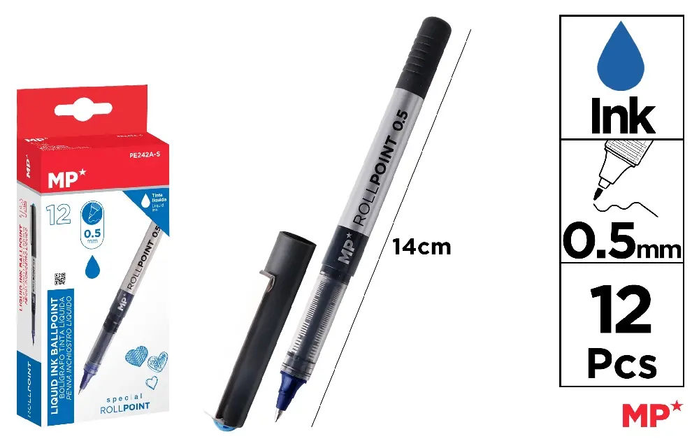 MP PENNA INCHIOSTRO LIQUIDO G5 0.5MM BLU