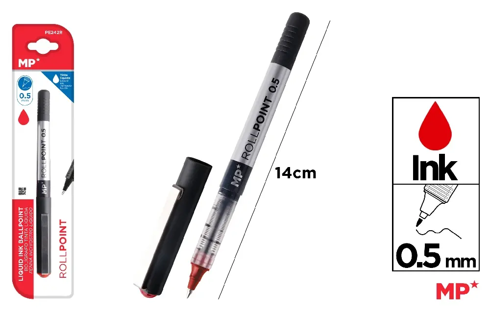 MP PENNA INCHIOSTRO LIQUIDO G5 0.5MM ROSSO