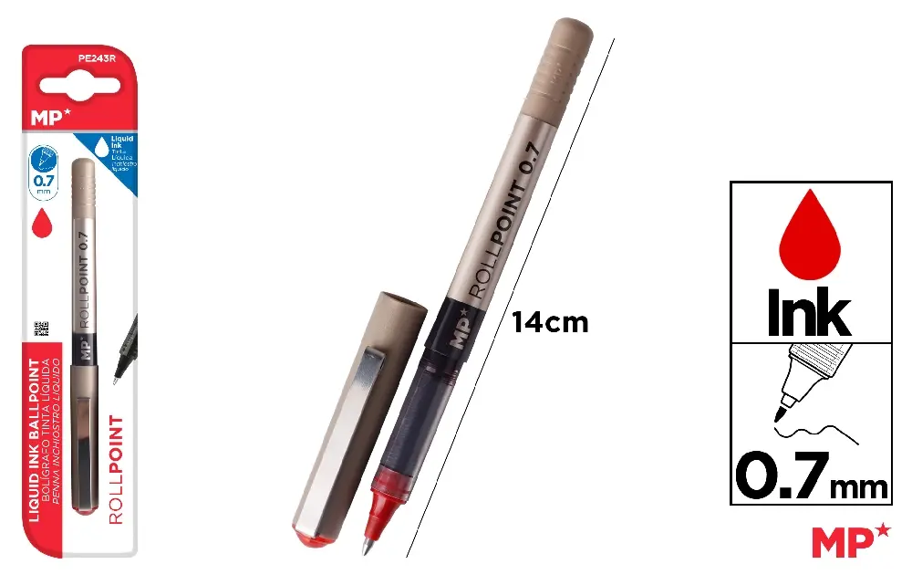 MP PENNA INCHIOSTRO LIQUIDO G7 0.7MM ROSSO