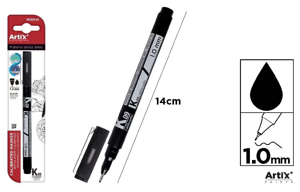 MP PENNARELLO CALIBRATO 1.0MM NERO