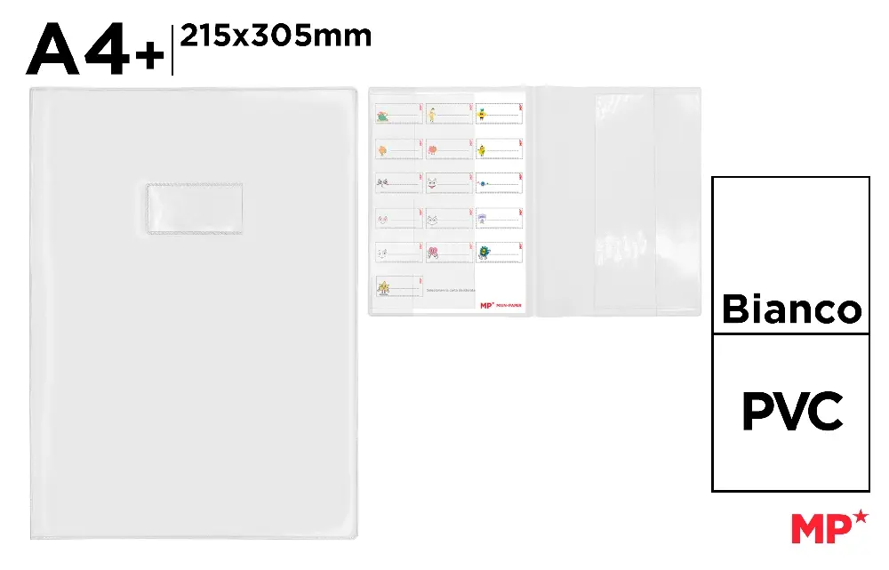 MP COPRIMAXI BIANCO CON ETICHETTE PERSONALIZZATE