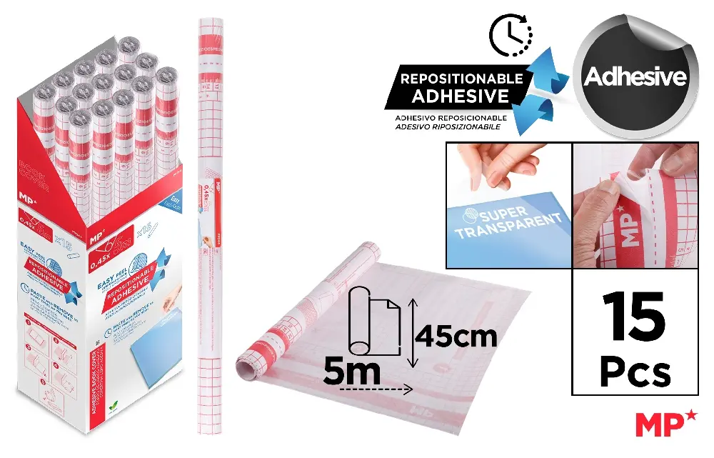 MP COPRILIBRO ADESIVO TRASP. ROTOLO 45CM*5M