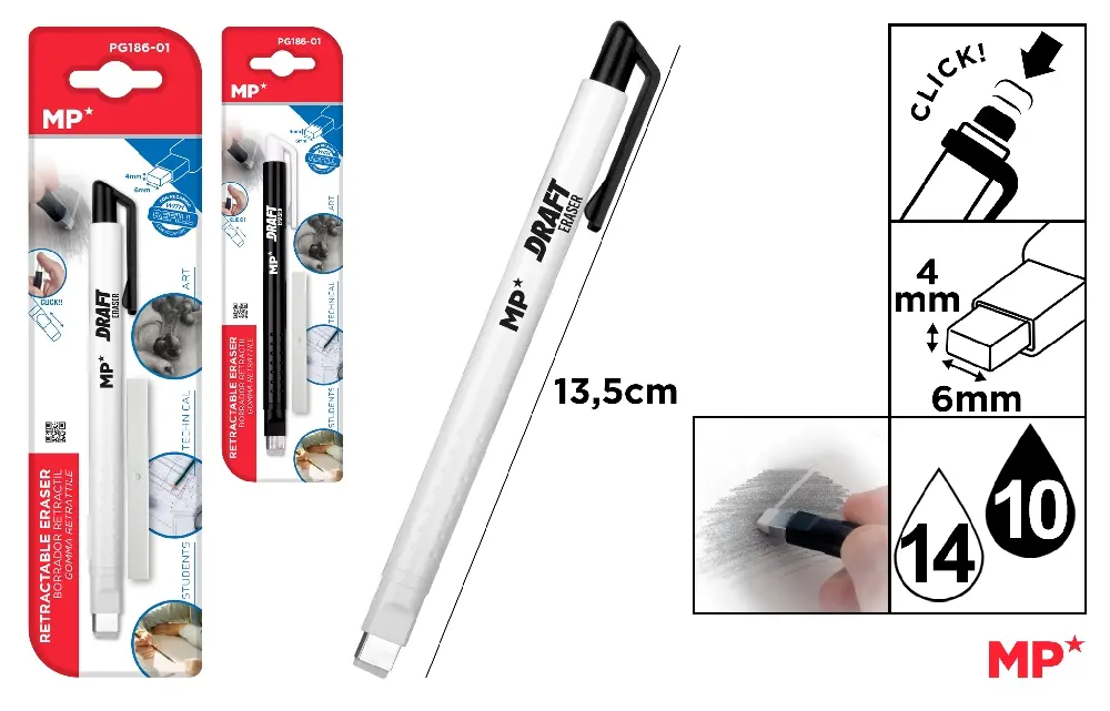 MP GOMMA DI PRECISIONE A SCATTO B&N