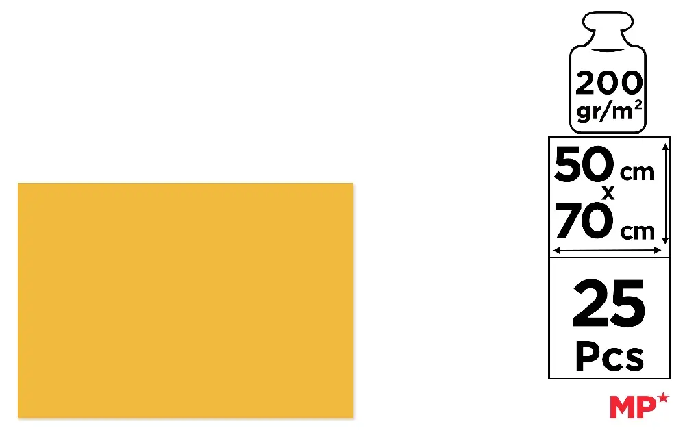 MP CARTONCINO 70X50CM 200G 25F ORO ANTICO