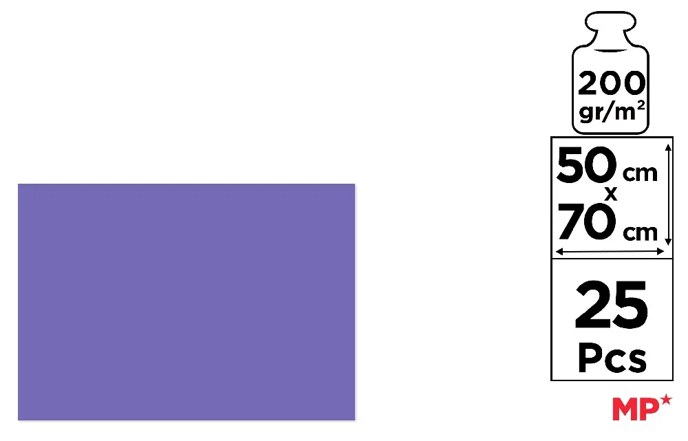 MP CARTONCINO 70X50CM 200G 25F VIOLA