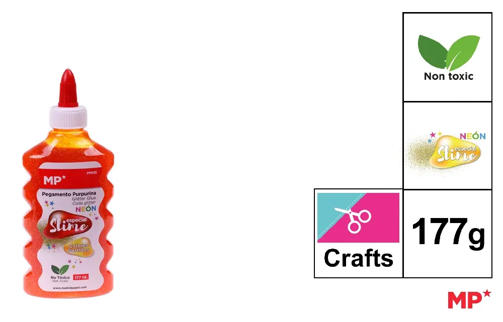 MP COLLA GLITTER COL. NEON 177ML ARANCIO