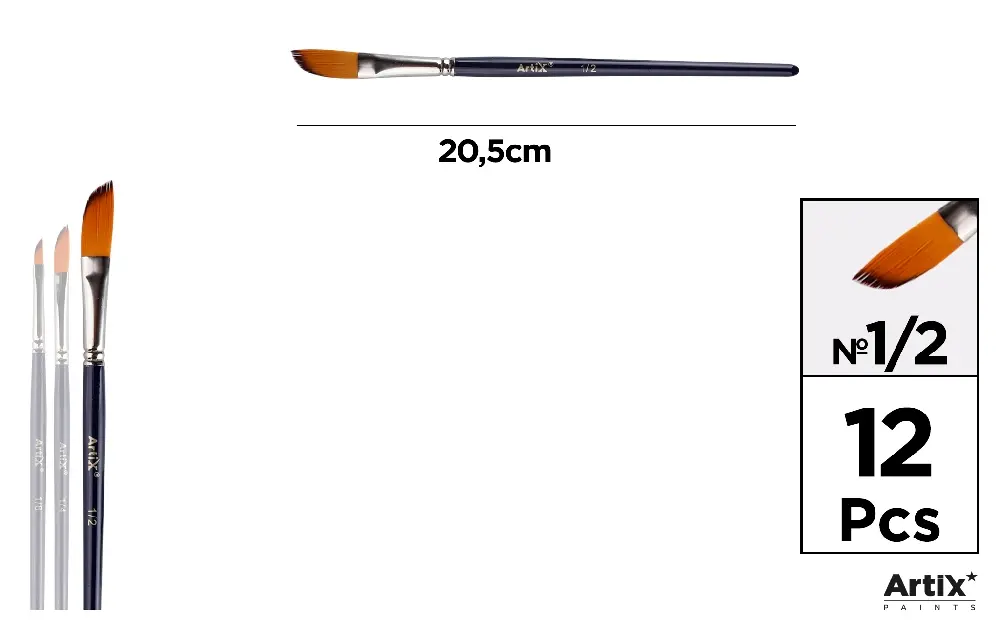ARTIX PENNELLO PROF ANGOLARE 1/2 12PZ BLU