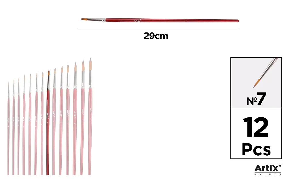ARTIX PENNELLO PROF TONDO 7 12PZ ROSSO