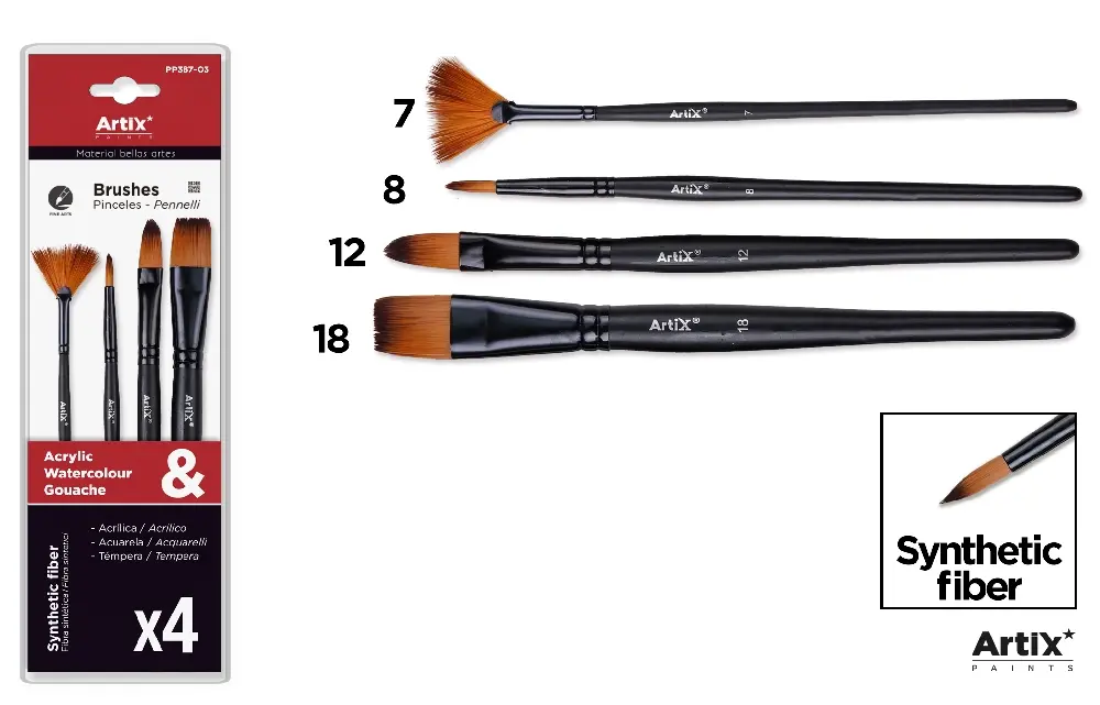 ARTIX SET PENNELLI PROF 20.5CM 4PZ ASSORT