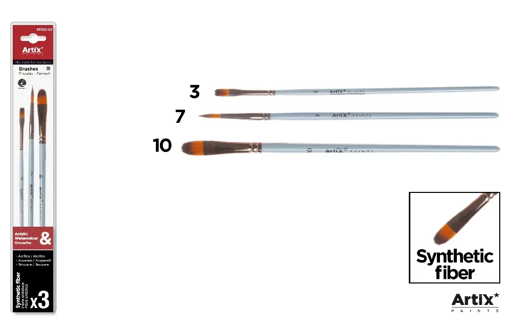 ARTIX SET PENNELLI PROF 19.5CM 3PZ ASSORT AZZURRO